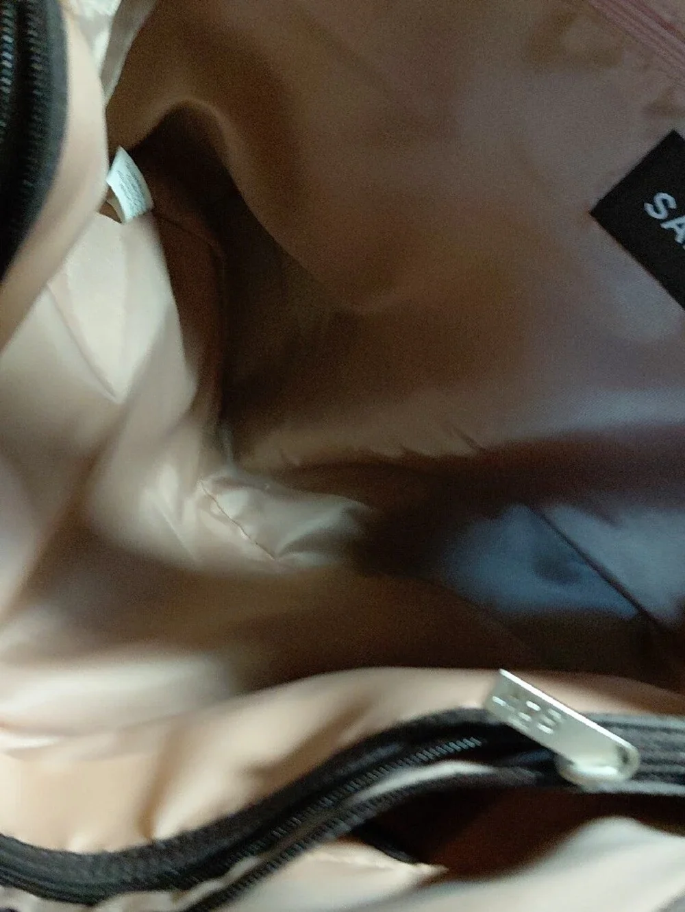 The Sak Striped Knit Tote in Pink, Brown and Cream